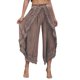 thumbnail image 1 of Pantalones casuales de algodón y lino de color liso y cintura alta para mujer, 1 of 5