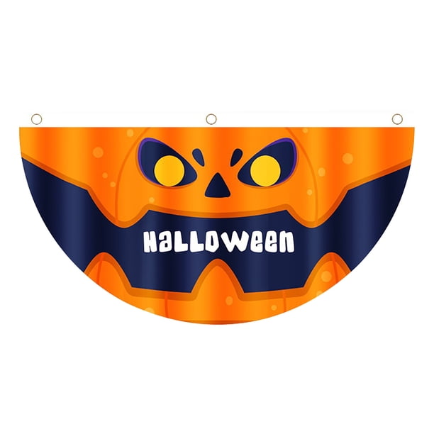 Decoración de Halloween Decoraciones de Halloween, accesorios para valla de patio al aire libre, colgante para valla, decoración colgante de bandera de ventilador(Buy 2 save 10%)
