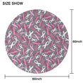 thumbnail image 6 of Pink Breast Cancer Round Tablecloth 60"x60",Wrinkle Wipeable Table Cloth for Kitchen Dining Room Picnic Patio Party, 6 of 6