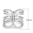 thumbnail image 2 of 3W1580 - Rhodium Brass Ring with AAA Grade CZ in Clear, 2 of 5