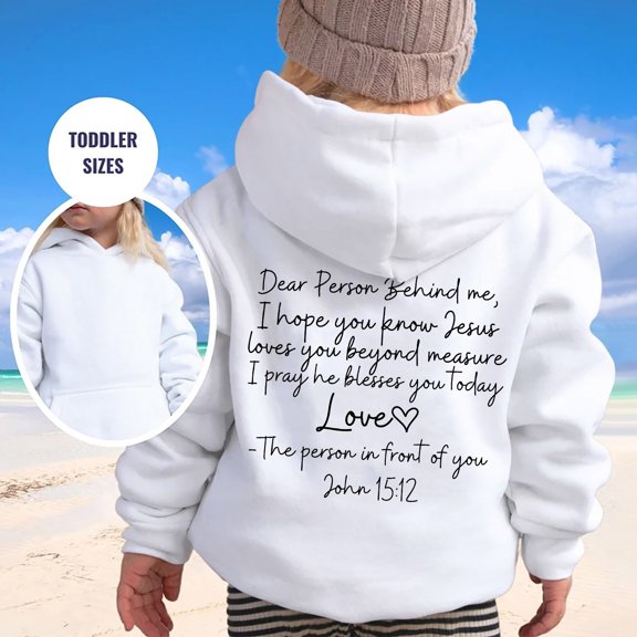 Girls Hoodie Long Sleeve Soft Sweatshirt Graphic Hoody Cute Pullovers Top Clothes for Kids White 3-4 Years
