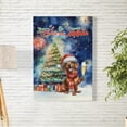 thumbnail image 2 of Merry Christmas and Happy New Year Santa Dachshund Holiday Xmas Winter 2025 Vertical Matte Canvas Poster Wiener Dog Lover Gifts Idea Wall Art Home Decor - 00024, 2 of 5