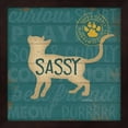 thumbnail image 2 of Great Art Now Sassy Cat by Jennifer Pugh Framed Wall Art 13"W x 13"H, 2 of 2