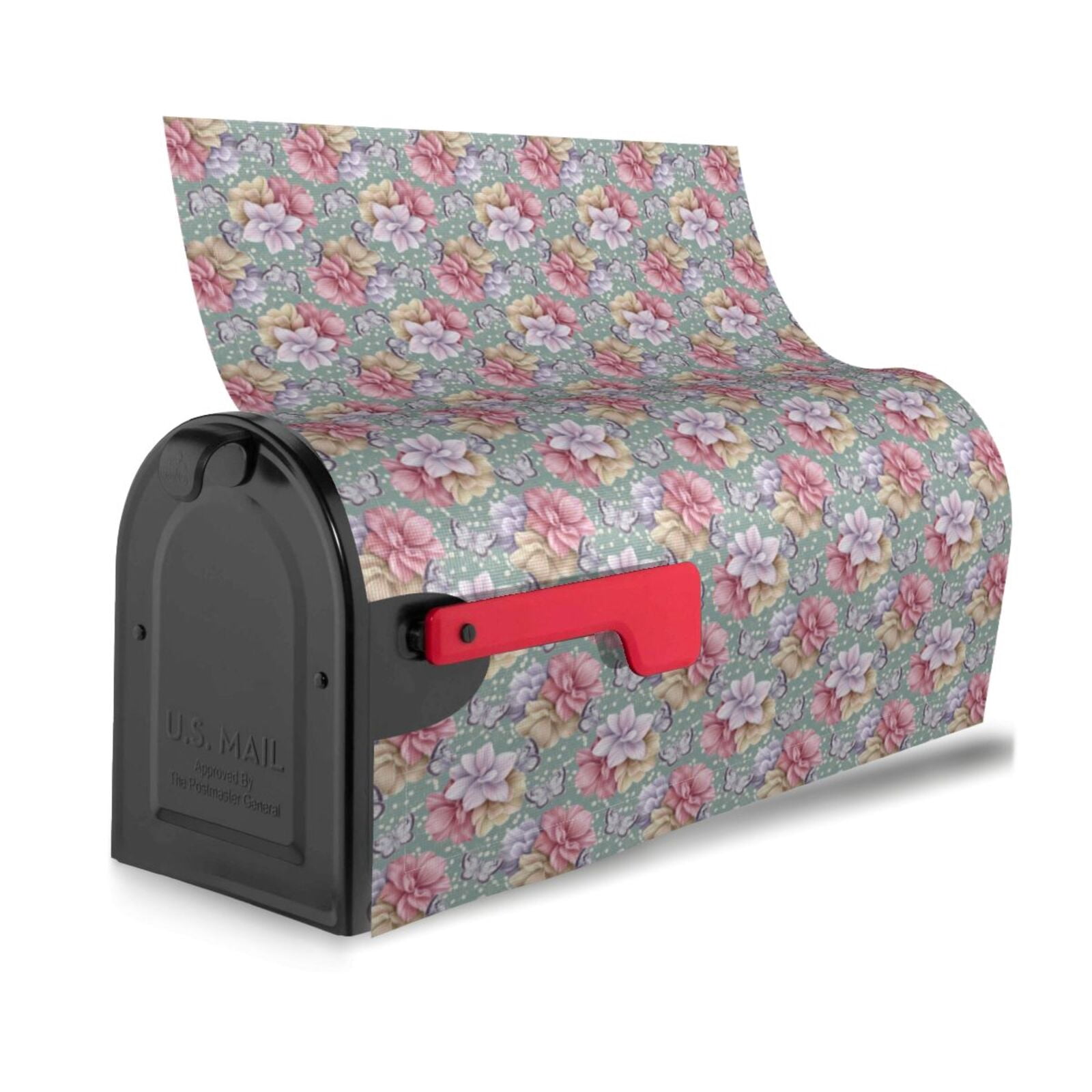 Logiee Watercolor Butterflies Print Post Letter Box Wrap Decor, Mailbox Cover Suitable for Standard Mailbox and Large Size Mailbox,Outdoor Yard Decoration-21x18 in