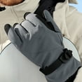 thumbnail image 3 of Guantes de esquí para nieve, cálidos, de invierno, Thinsulate, impermeables, con pantalla táctil, para exteriores, resistentes al viento, color gris 1027, 3 of 5