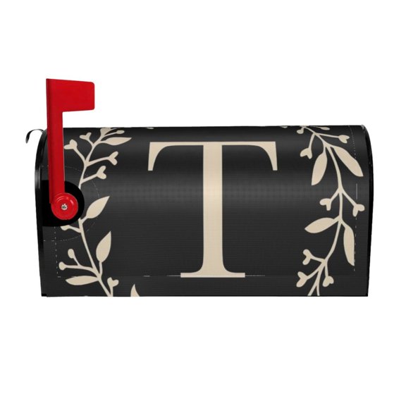PHELIKA Classic Monogram Letter T Magnetic Mailbox Covers Standard Size 21"H x 18"W