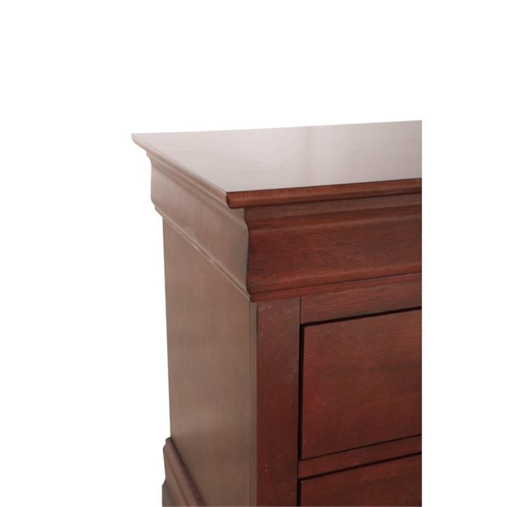 Glory Furniture Louis Phillipe 2 Drawer Nightstand in Cherry