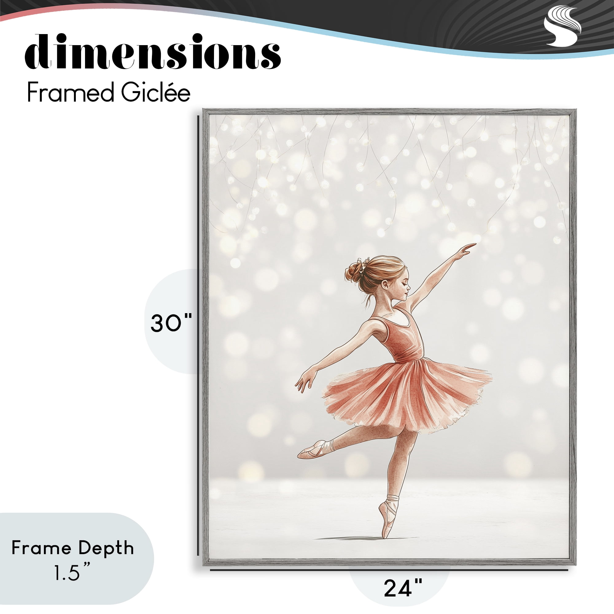 Stupell Industries Dancing In The Light Gray Framed Giclee Art, design by Christine Simpson Art