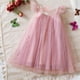 thumbnail image 4 of Odeerbi Niñas Vestido de Tul Con Lentejuelas Vestido de Verano Con Volantes Manga Con Lazo Vestido de Princesa Sin Mangas Cuello Redondo Malla, 4 of 9