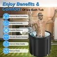 thumbnail image 3 of Ice Bath Tub for Athletes with Cover TeqHome 97 Gallons Cold Plunge Tub for Recovery Multiple Layered Portable Ice Bath Plunge Pool Indoors and Outdoors Black, 3 of 12