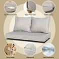 thumbnail image 5 of VIXLON 3 Piece Indoor/Outdoor Loveseat Settee Matching Chair Cushion Set 46" x 26", 5 of 7