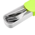 thumbnail image 4 of Juego de cubiertos portátil 3 en 1 de Uxcell: cuchara, tenedor y palillos con estuche de plástico de acero inoxidable, 4 of 5