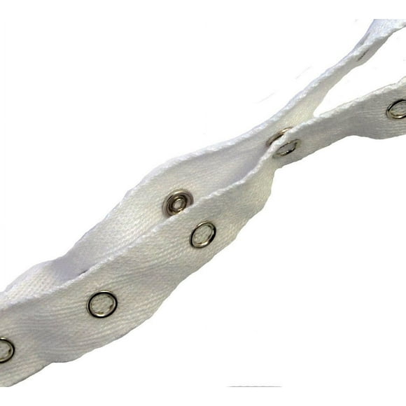 Anrox Supply Co Bande à Illets Bouton Pression Coton Blanc 3/4 Pouces" Argent 3 YDS USA