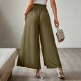 thumbnail image 7 of Women Fashion Bow Loose High Waist Pleated Wide Leg Pants Belted Pants Dress Pants for Women Business Casual Stretchy Straight Leg Womens plus Size Casual Pants Straight Pants for Women Business, 7 of 7
