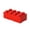 Red, variant on LEGO 8-Stud Small Classic Pencil/Storage Box - Red (7.8” x 3.9” x 2.9”)