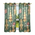 thumbnail image 6 of Yayeee Window Curtains Light Filtering 63"x52" Grommet Panel Pair Home Living Room Decor, Beige Christmas Gingerbread, 6 of 7
