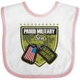 thumbnail image 3 of Inktastic Proud Military Son Boys Camo Flag Boys Baby Bib, 3 of 4