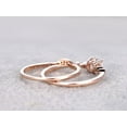 thumbnail image 4 of JeenMata 1.75 Carat Round cut Moissanite infinity Wedding Ring Set in 18k Rose Gold Over Silver, 4 of 7