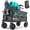 Grey, variant on Sekey 220L Collapsible Foldable Wagon with 330lbs Weight Capacity, Heavy Duty Folding Utility Garden Cart with Big All-Terrain Beach Wheels & Drink Holders.Pink