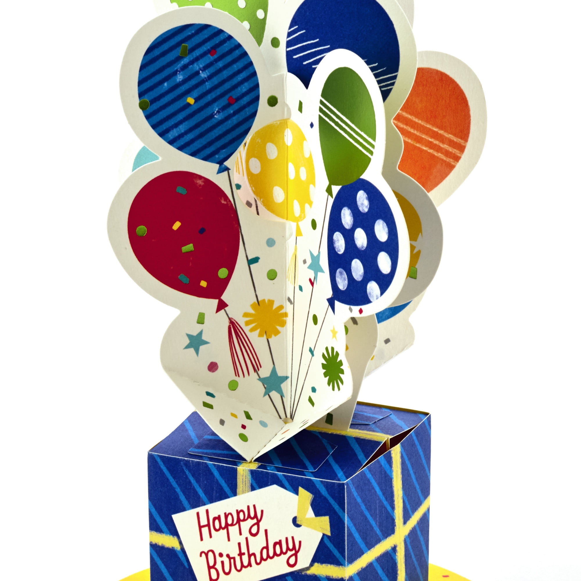Hallmark Paper Wonder 3D Pop-Up Birthday Card (Present with Balloons)