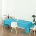 thumbnail image 4 of (12 Pack) Turquoise Premium Rectangle Heavy-Duty Plastic Table Covers (Reusable), 4 of 6