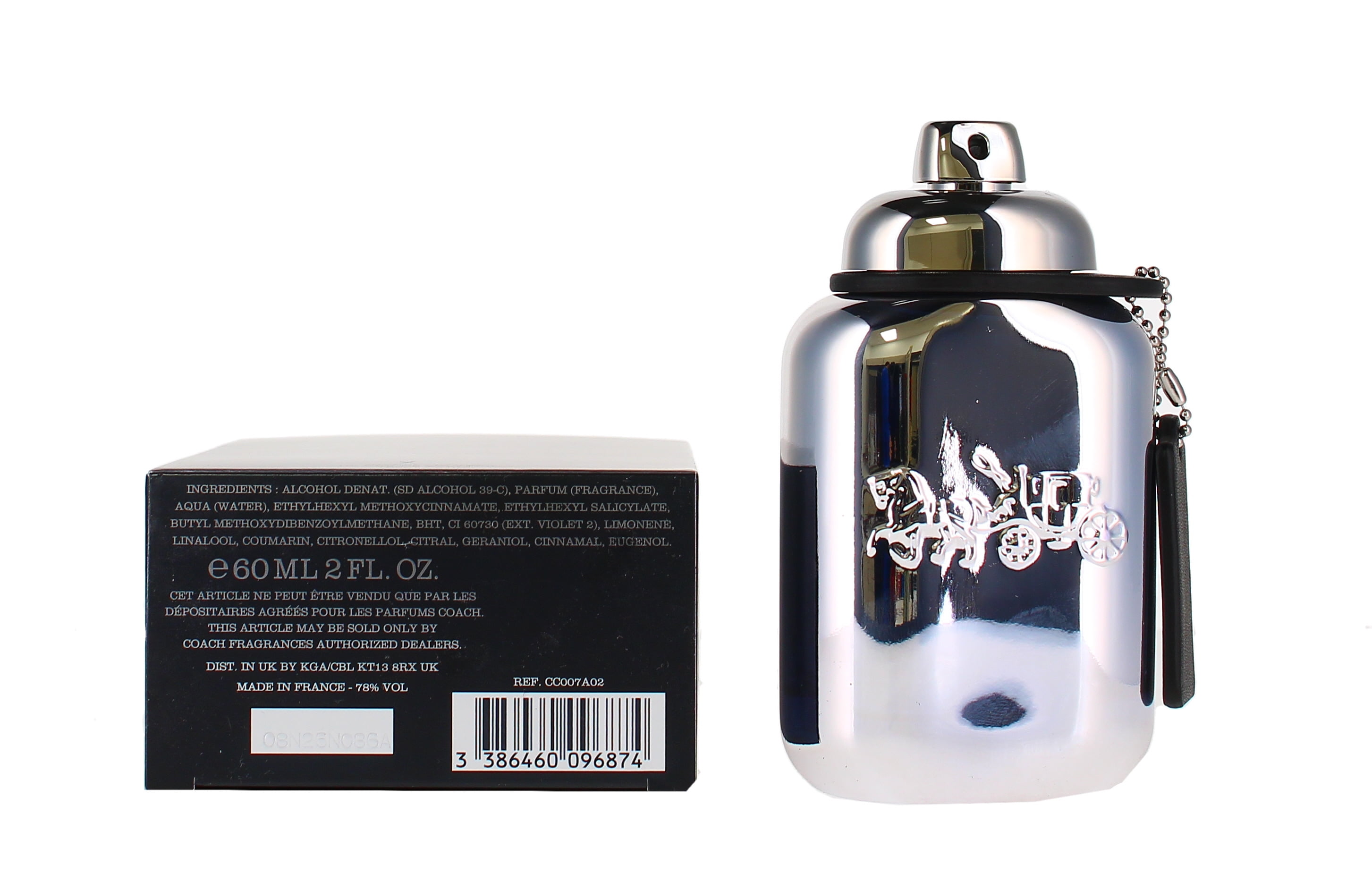 Coach Platinum Eau De Pafum, Cologne for Men, 2.0 Oz
