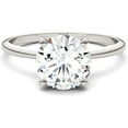 thumbnail image 4 of Charles & Colvard 14K White Gold Moissanite 8mm Round Engagement Ring-Size 7 1.90ct DEW, 4 of 6