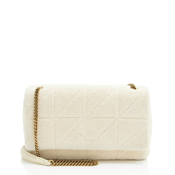 Pre-Owned Saint Laurent Terry Cloth Monogram Jamie Medium Shoulder Bag