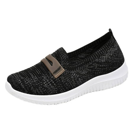 

Mortilo Women Breathable Lace Up Shoes Flats Casual Shoes Unisex Lightweight Work Shoes Sporty Breathable Slip Work Trainers PU
