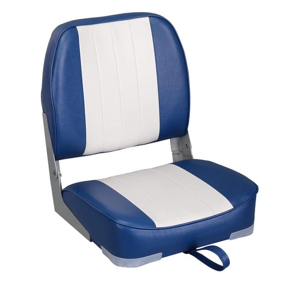 Leader Accessories Siège Pliant de Luxe pour Bateau Marin (Blanc/bleu)