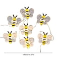 thumbnail image 3 of JZCHUNTOY Bee String Lights 3.3 Feet 10 Lights with 2AA Constant On Battery Box, Battery Not Included for Indoor Outdoor Home Garden Party Festival Decoration, 3 of 6