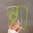 thumbnail image 2 of Dteck Magnetic Case for iPhone 15 Plus, Compatible with MagSafe, Shockproof Protective Bumper Phone Case for iPhone 15 Plus,Green-Clear Back, 2 of 6