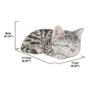 Hi-Line Gift Ltd. Grey Tabby Kitten Sleeping