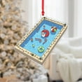 thumbnail image 3 of ViciArt Santa in Pool Ornament, Christmas Tree Decoration, Acrylic or Wood, 3mm, Candy Cane Floats, Holiday Fun, 3 of 4