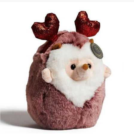 FAO Schwarz Hedgehog with RED Heart Boppers 6" Stuffed Animal
