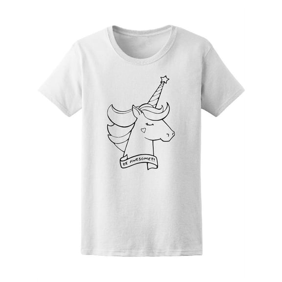 Be Awesome! Unicorn T-Shirt Women -Image by Shutterstock, Female x-Large