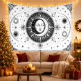 thumbnail image 3 of Celestial Medallion with Sun Moon Stars on Off-White Background, Mystical Illustration for Astronomy Lovers, Celestial Art Decor, Birthday Gift Tapestry Wall Hanging for Bedroom and Dorm, 3 of 7