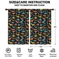 thumbnail image 2 of Blackout Kids Curtains,Black Cartoon Dinosaurs Names Pattern Childrens Insulated Curtains Set Of 2,Bedroom Essentials,Toddler Room Decor 52"x84", 2 of 5