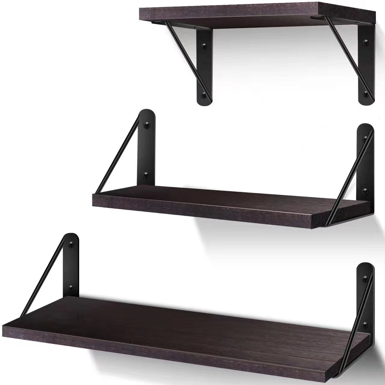 Set of 3 Wall Self, Floating Shelves for Wall Decor, 16.5/14.2/11.4
