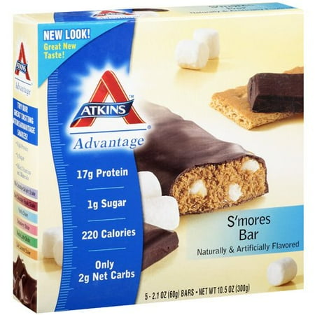 Atkins Advantage: 5 S'mores Bars, 10.5 Oz