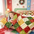 thumbnail image 4 of Manfei Cute Santa Hat 7-Piece King Bedding,Happy Christmas King Bed in a Bag,Xmas Reversible, 4 of 7