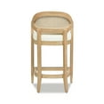 thumbnail image 6 of Americana Mid-Century Modern 26" Cane Back Counter Stool Ivory White Boucle, 6 of 10