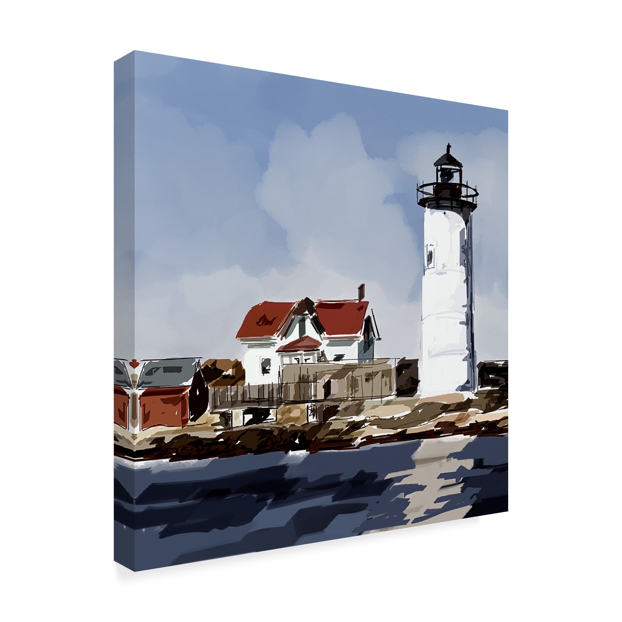 Trademark Fine Art 'Lighthouse Scene VI' Canvas Art by Emily Kalina