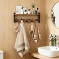 thumbnail image 4 of Wall Mounted Storage Rack For Living Room Decoration Ornament Rack Entrance Key Rack Solid Wood Bathroom Storage Rack Wood, 4 of 6