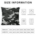 thumbnail image 6 of ARISTURING Throw Pillow Covers Modern Military Dark Grey Camo Black Modern Military Urban Repeat Gray Soldier Dark Army Backdrop for Couch Living Room Set of 2, 6 of 6