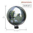 thumbnail image 3 of Alpine Corp GLB292SL Glass Gazing Globe, Silver, 3 of 5