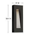 thumbnail image 4 of 2 Light Medium Outdoor Wall Lantern In Modern Style 6 Inches Wide By 16.25 Inches High-Satin Black Finish-Incandescent Lamping Type Hinkley Lighting, 4 of 4