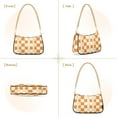 thumbnail image 7 of FORMRS Womens Shoulder Bag with Chain Strap Clutch Purse Cute Tote Handbag, Orange Checkered Pattern, 7 of 7