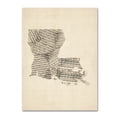 thumbnail image 2 of Trademark Fine Art "Old Sheet Music Map of Louisiana" Canvas Art by Michael Tompsett, 2 of 3