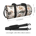 thumbnail image 4 of Xecao Ramadan Whale print Round Travel Duffel Bag is a foldable gym bag with an inner pocket, perfect for travel sports, 4 of 8
